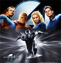 постер кадр из рецензии Фантастическая четверка 2: Вторжение Серебряного Серфера